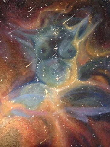 Celestial Sky with Pregnant Figure